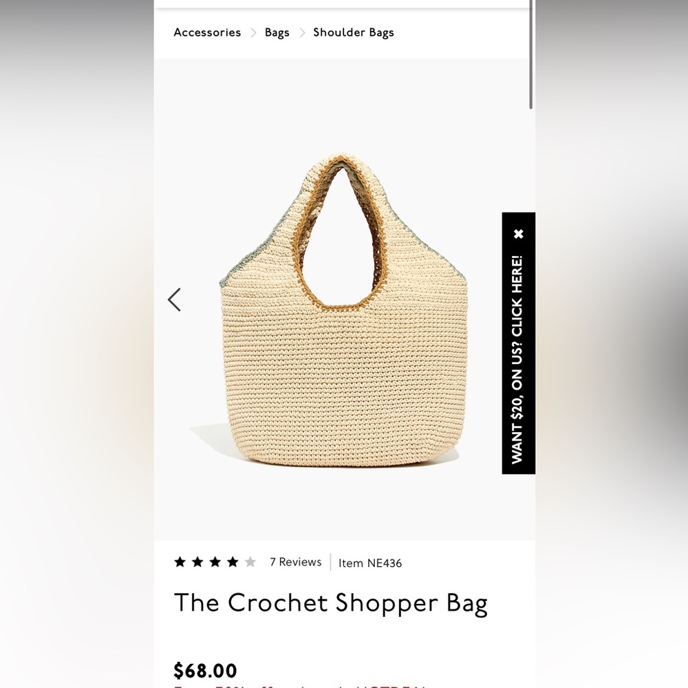 Madewell Crochet Shopper Bag